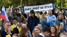 Demonstrace proti změnám v RTVS
