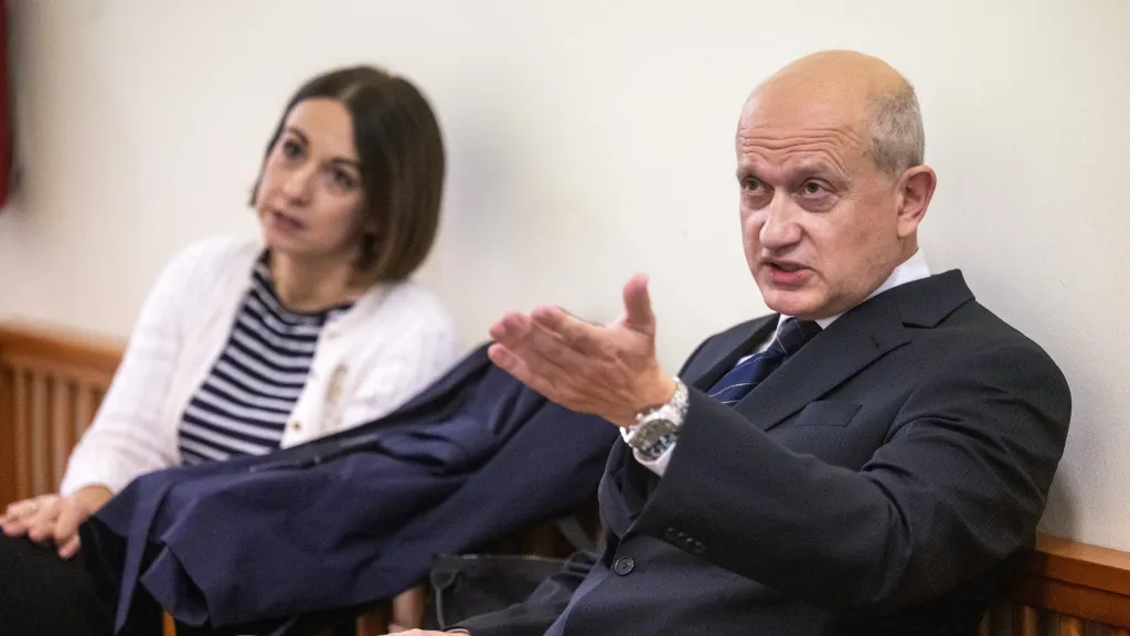 Zakladatel nadace Help Ukraine Vladimír Gergel u soudu v říjnu 2024