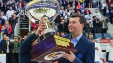 Petr Syrovátko v roce 2017 při vítězství Bílých Tygrů v extralize