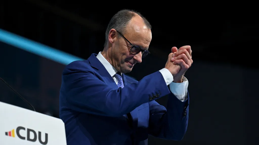 Kandidát konzervativní unie CDU/CSU na německého kancléře Friedrich Merz