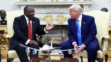 Americký prezident Donald Trump a jihoafrický prezident Cyril Ramaphosa